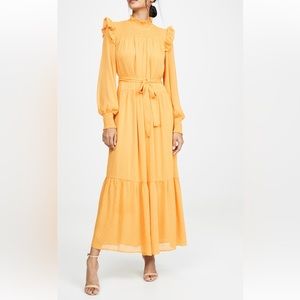 English Factory Swiss Dot Smocked Maxi Dress